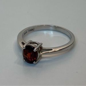 Zambian Garnet Sterling Silver Ring, Size 6